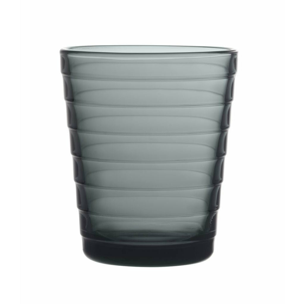 Iittala Aino aalto dricker glas mörkgrå 22 cl, 2 st.