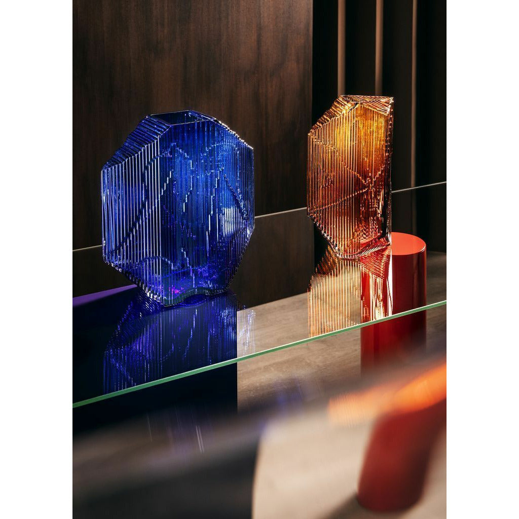 Iittala Karta glasskulptur regnblå, 15 x 32 cm