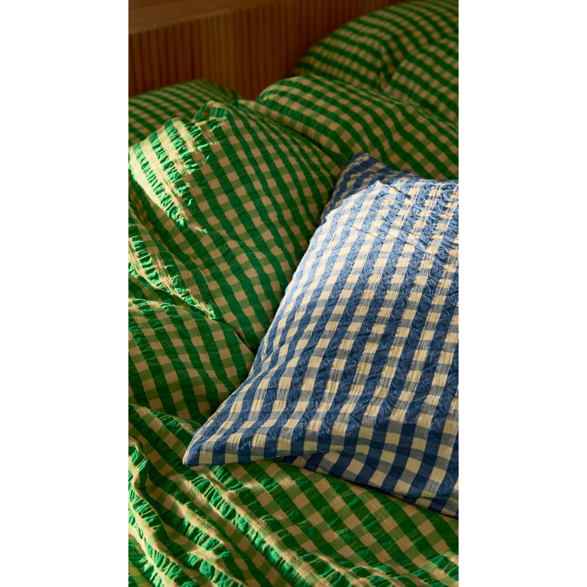 Juna Bæk & Wave -sängkläder 140x200 cm, grön/sand