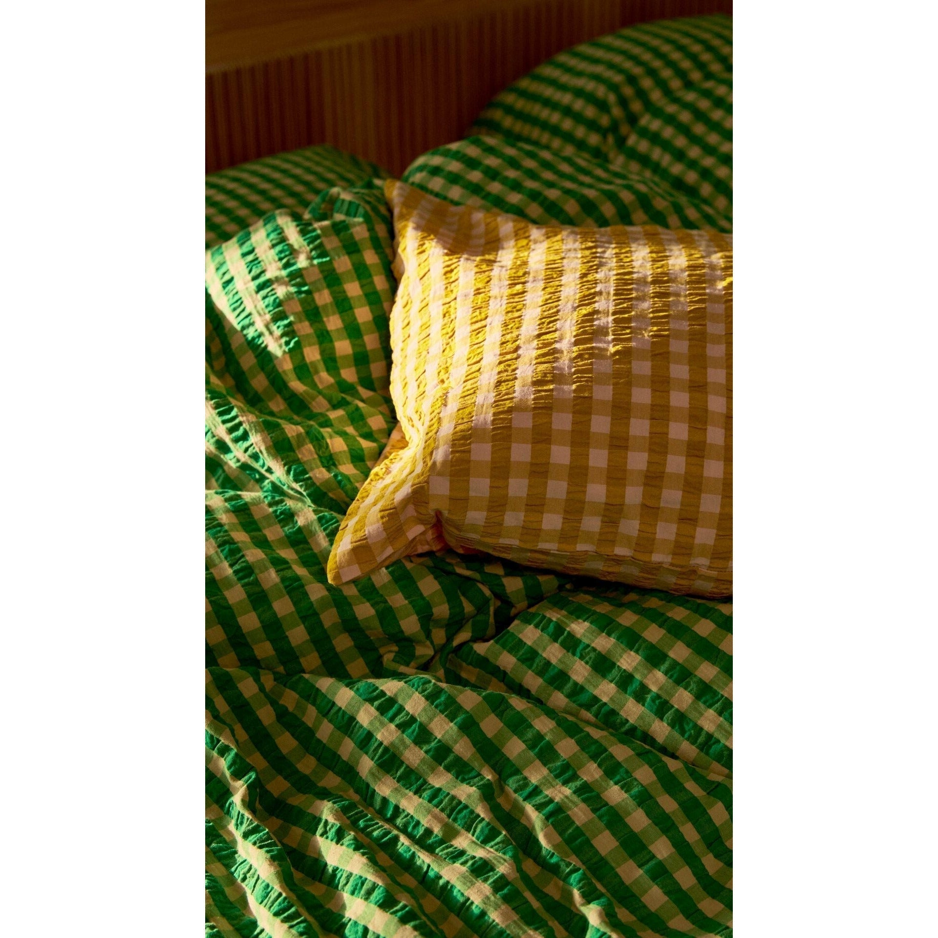 Juna Bæk & Wave -sängkläder 140x220 cm, grön/sand