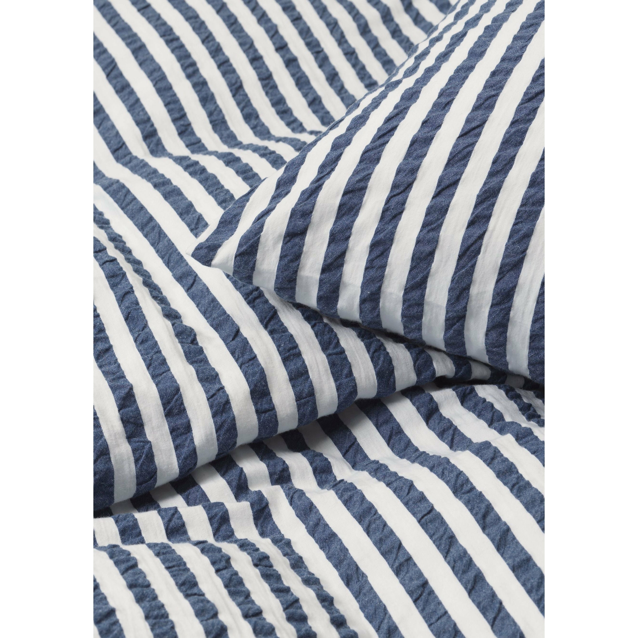 Juna Bæk & Wave Lines sängkläder 140x200 cm, mörkblå/vit