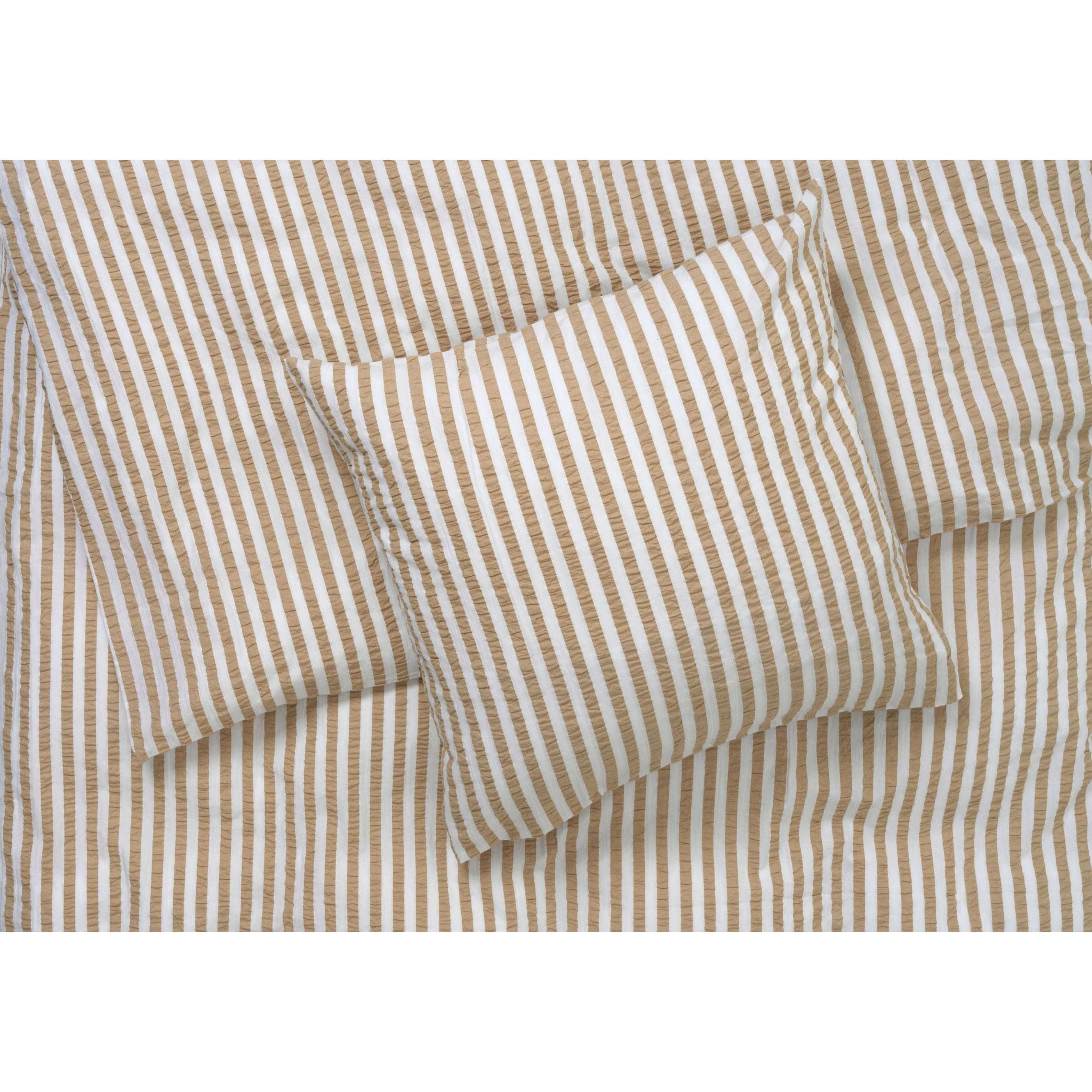 Juna Bæk & Wave Lines sängkläder 200x220 cm, sand/vit