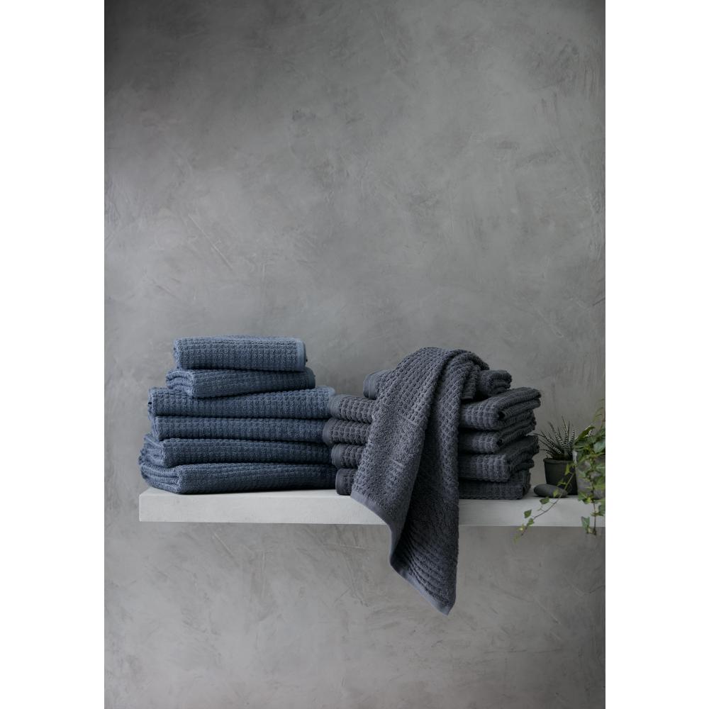 Juna Check Håndklæde Mørkegrå, 70x140 cm