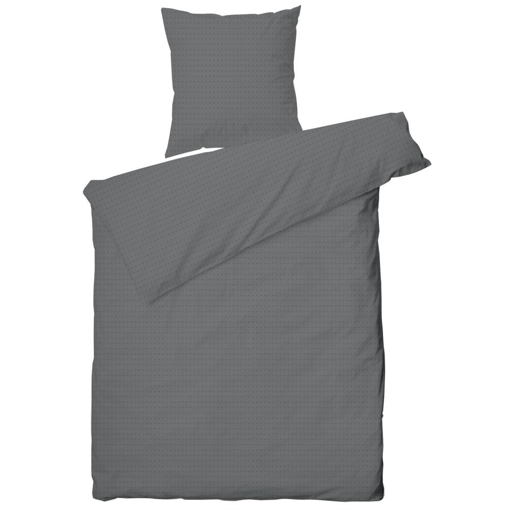 Juna Kub sängkläder mörkgrå, 140x220 cm