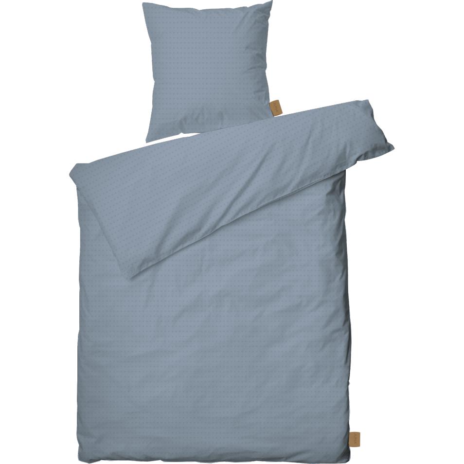 Juna Kub sängkläder dammig blå, 140x220 cm