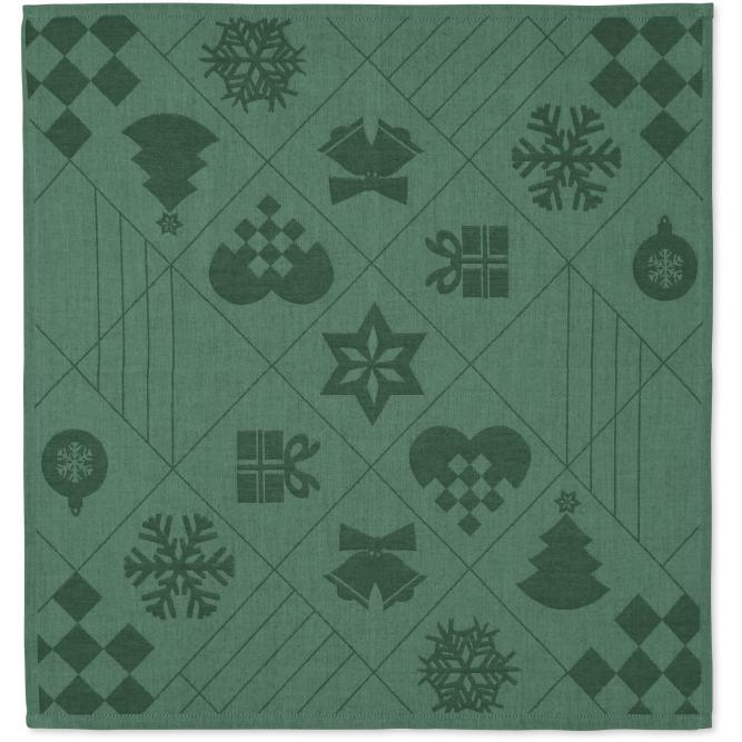 Juna Natale tygservettgrönt 45x45 cm, 4 st.