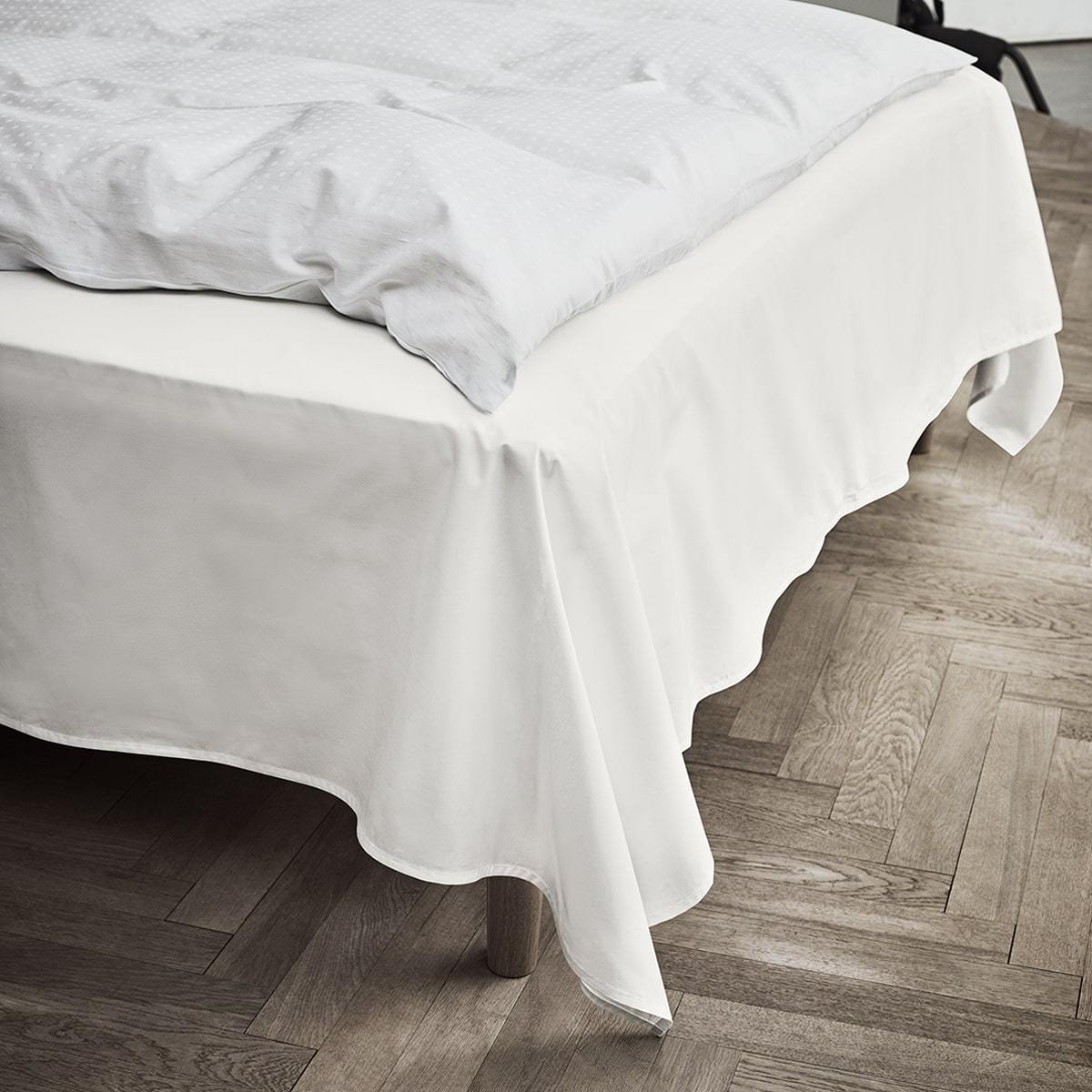 Juna Percale Flat Sheet White, 240x260 cm