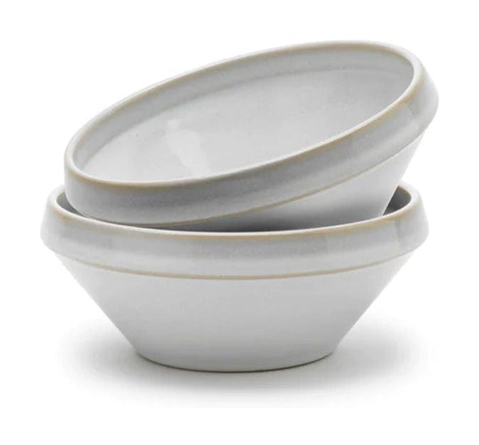 Knabstrup Keramik Tavola Dejfad 2 Stk. 0,5 L, Hvid
