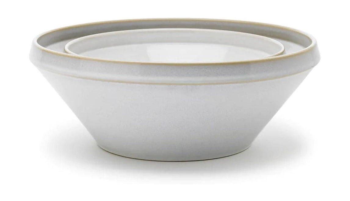 Knabstrup Keramik Tavola Dejfad Sæt med 2 5 L + 2 L, Hvid