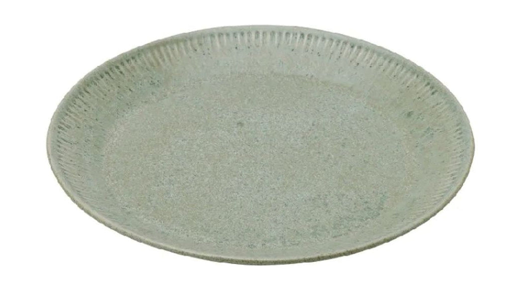 Knabstrup Keramik Tallrik Ø 22 cm, olivgrön