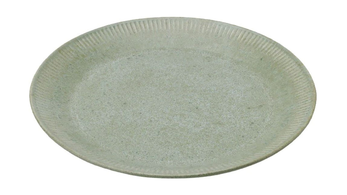 Knabstrup Keramik Tallrik Ø 27 cm, olivgrön