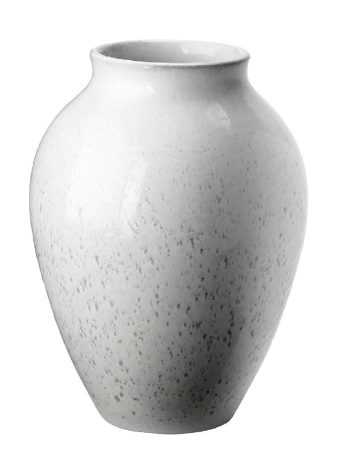 Knabstrup Keramik Vase H 20 cm, vit/grå