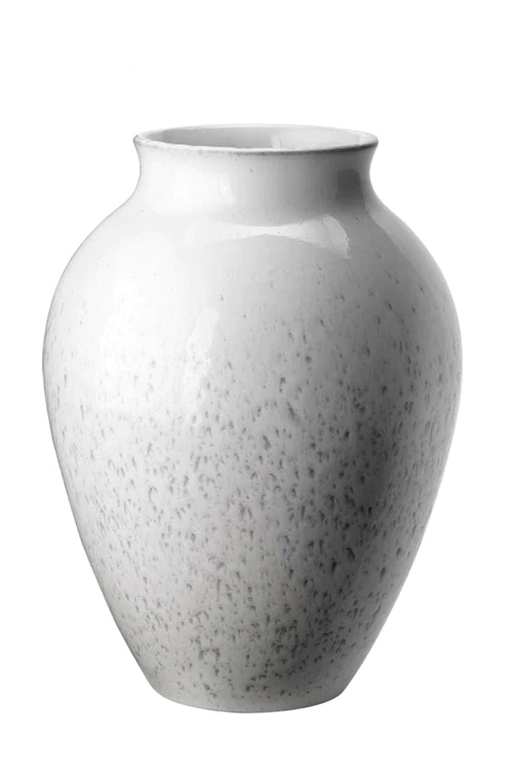Knabstrup Keramik Vase H 27 cm, Hvid/Grå