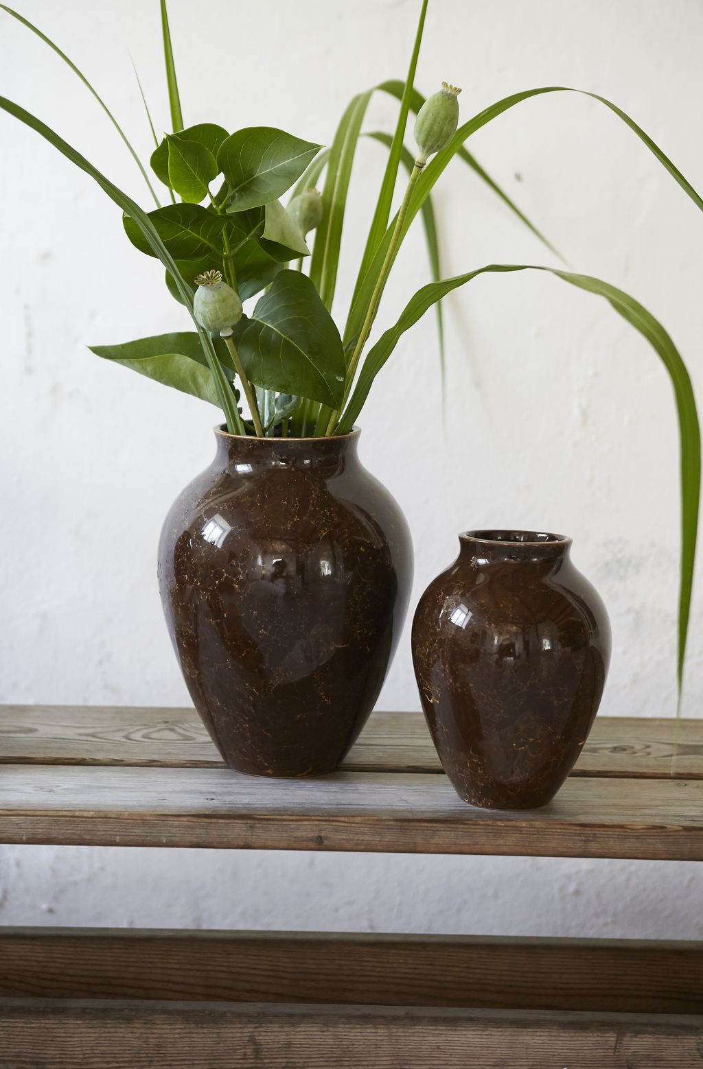 Knabstrup Keramik Vase Natura H 20 cm, Brun