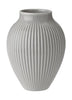 Knabstrup Keramik Vas med spår h 12,5 cm, grå