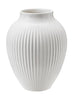 Knabstrup Keramik Vas med spår h 12,5 cm, vit