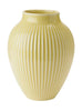 Knabstrup Keramik Vase med Riller H 20 cm, Gul