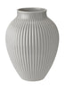 Knabstrup Keramik Vas med spår h 27 cm, grå