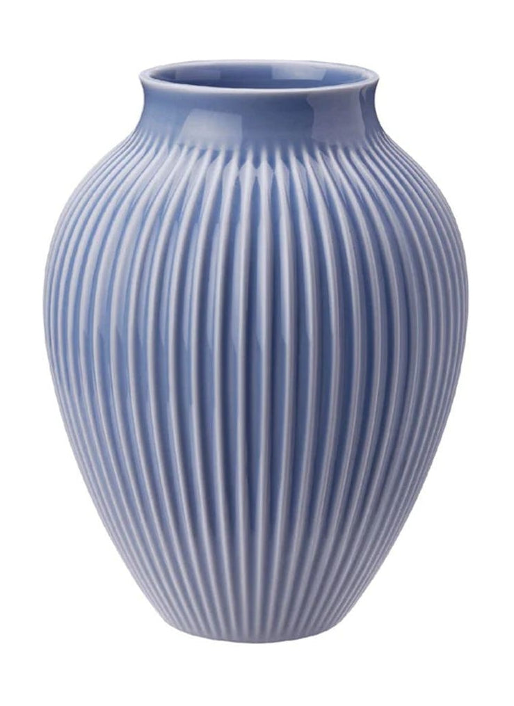 Knabstrup Keramik Vas med spår h 27 cm, lavendelblå