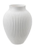 Knabstrup Keramik Vase med Riller H 27 cm, Hvid