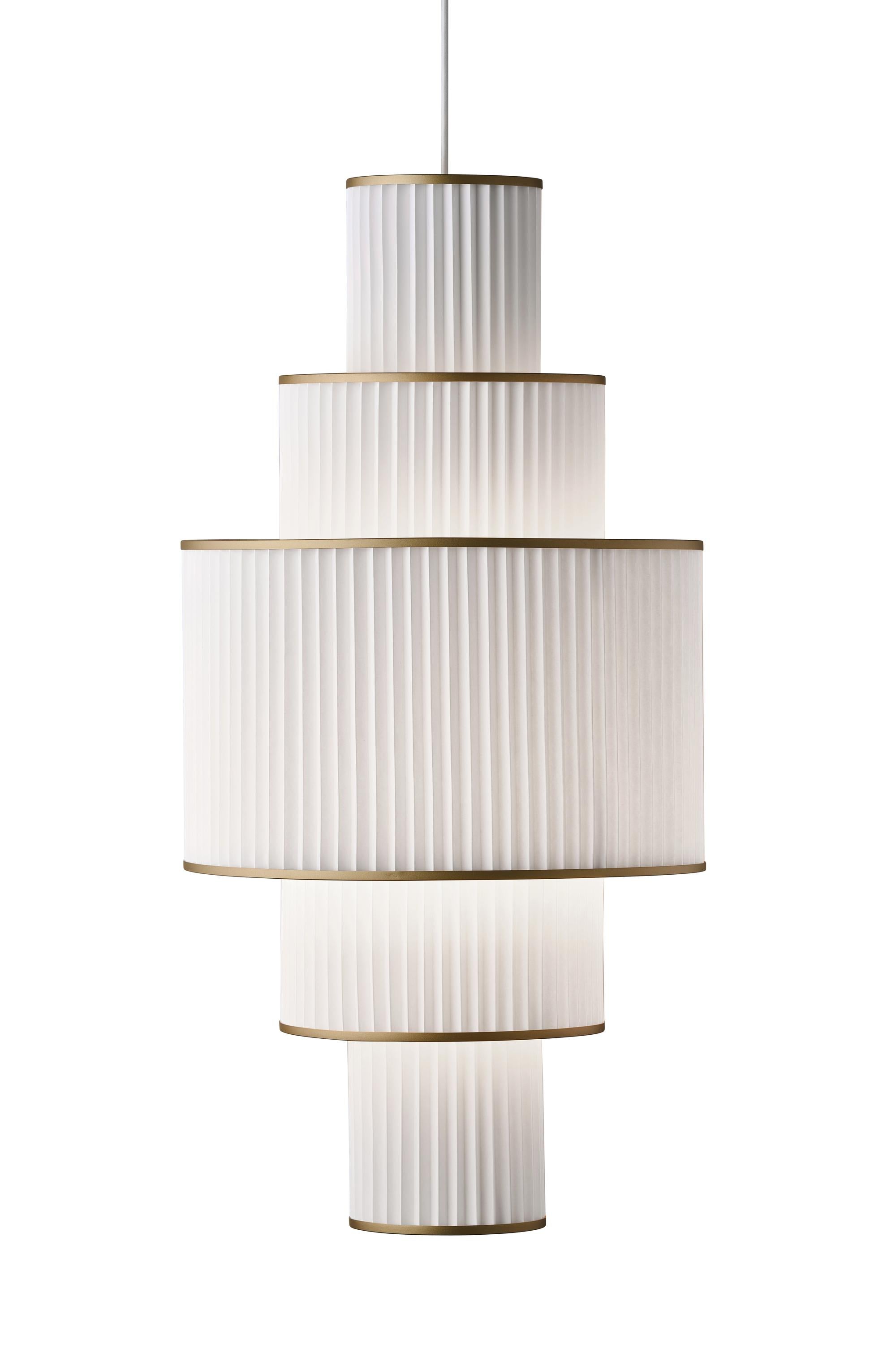 Le Klint Plivello Suspension Lamp Golden/White med 5 nuancer (S M L M S)