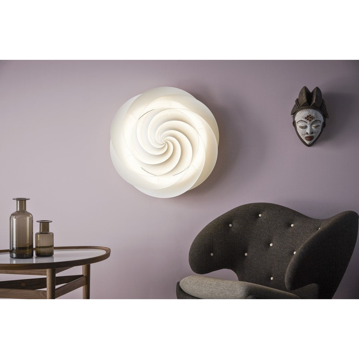 Le Klint Swirl Loft-/Væglampe, Kobber Ø37 cm