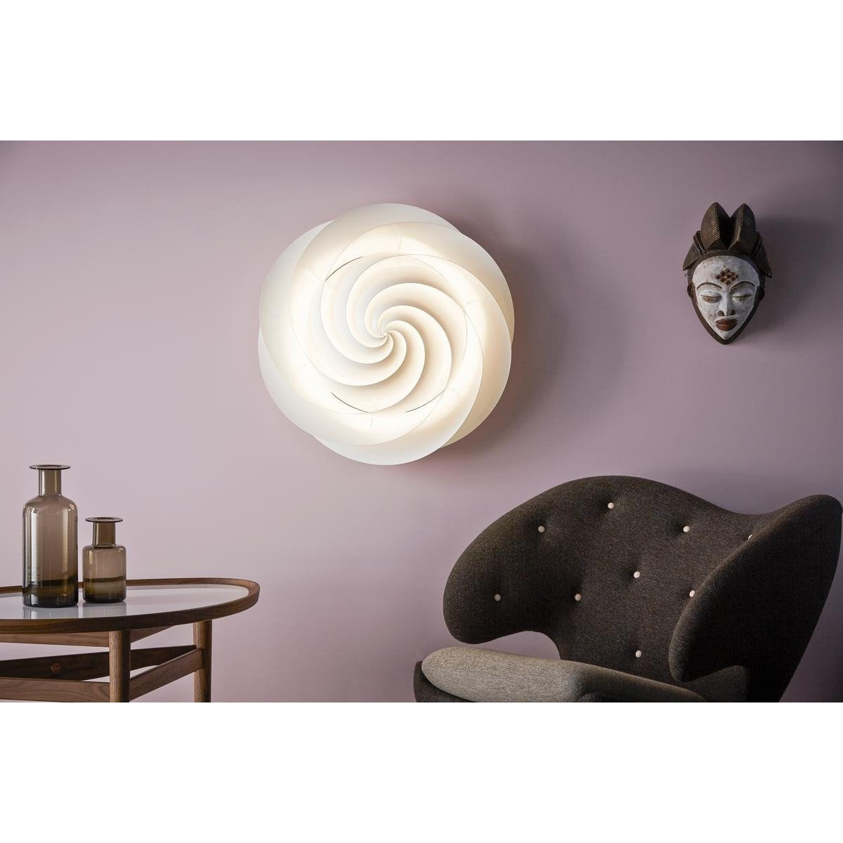 Le Klint Swirl Loft-/Væglampe, Hvid Ø60 cm