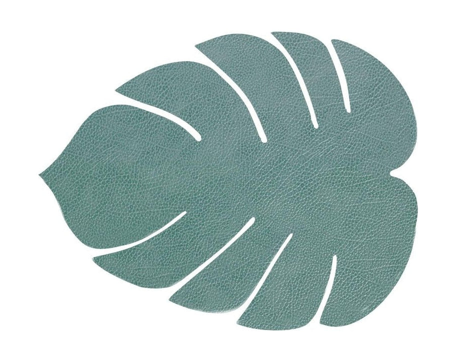 Lind DNA Leaf Dækkeserviet Hippo Læder L, Pastelgrøn