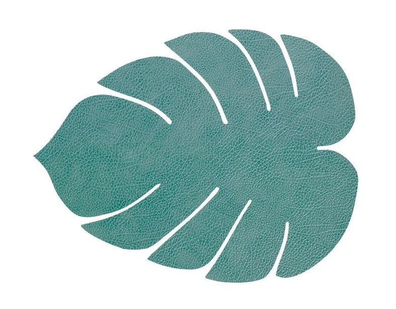 Lind DNA Leaf Dækkeserviet Hippo Læder S, Pastelgrøn