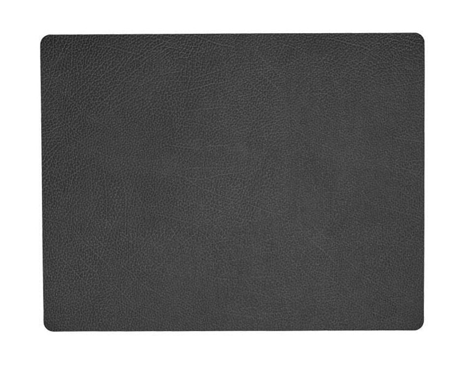 Lind DNA Square Cover Servit Hippo Leather L, Black Anthracite