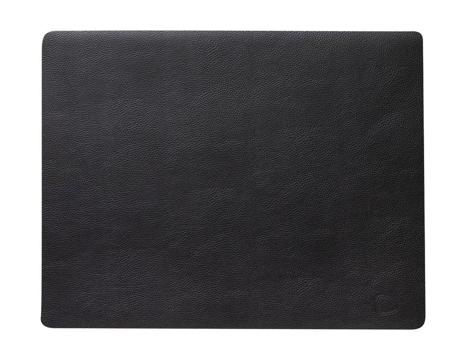 Lind DNA Square Cover servetten lugn läder L, svart