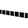 LoCa Knax horisontella krokar 6 krokar, ek svart fungerade/grå