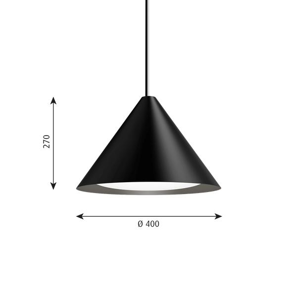 Louis Poulsen Cone LED Ø 400mm, svart