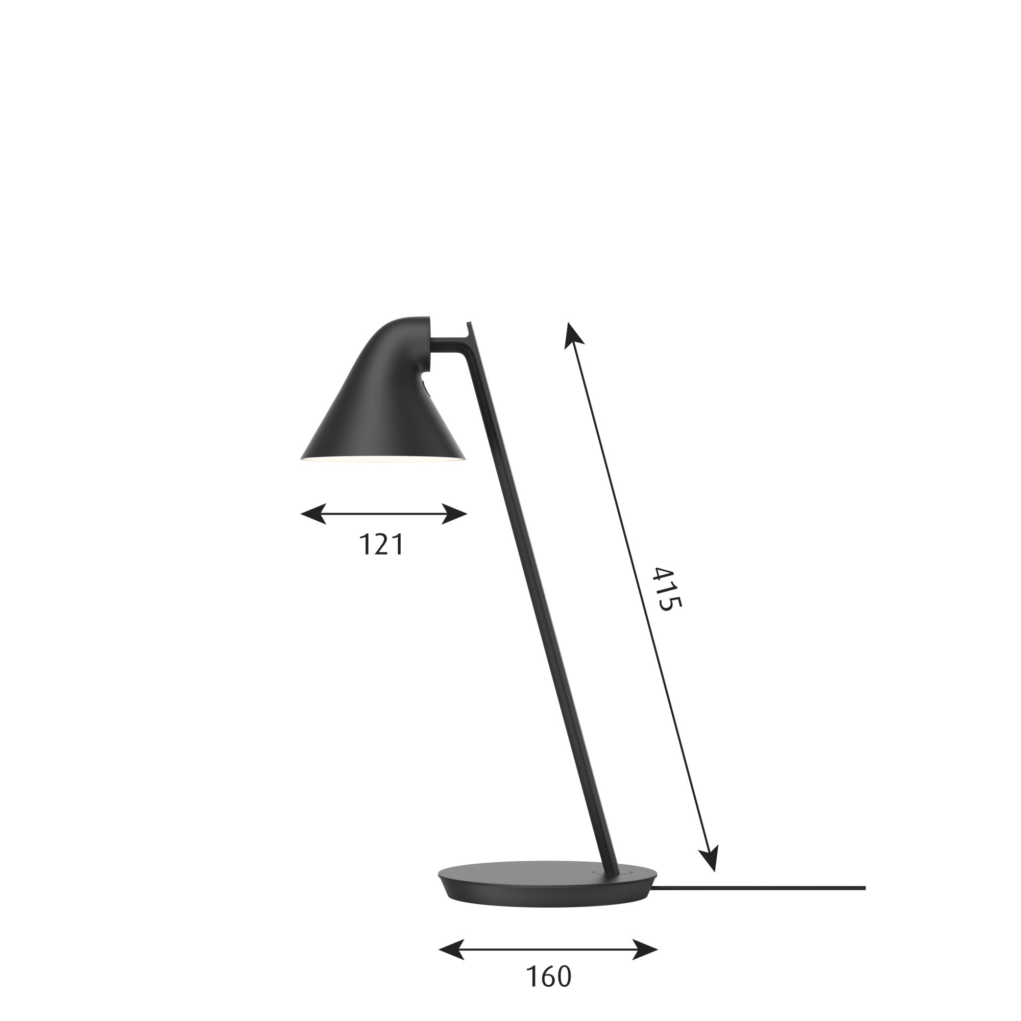 Louis Poulsen NJP mini bordslampa, svart