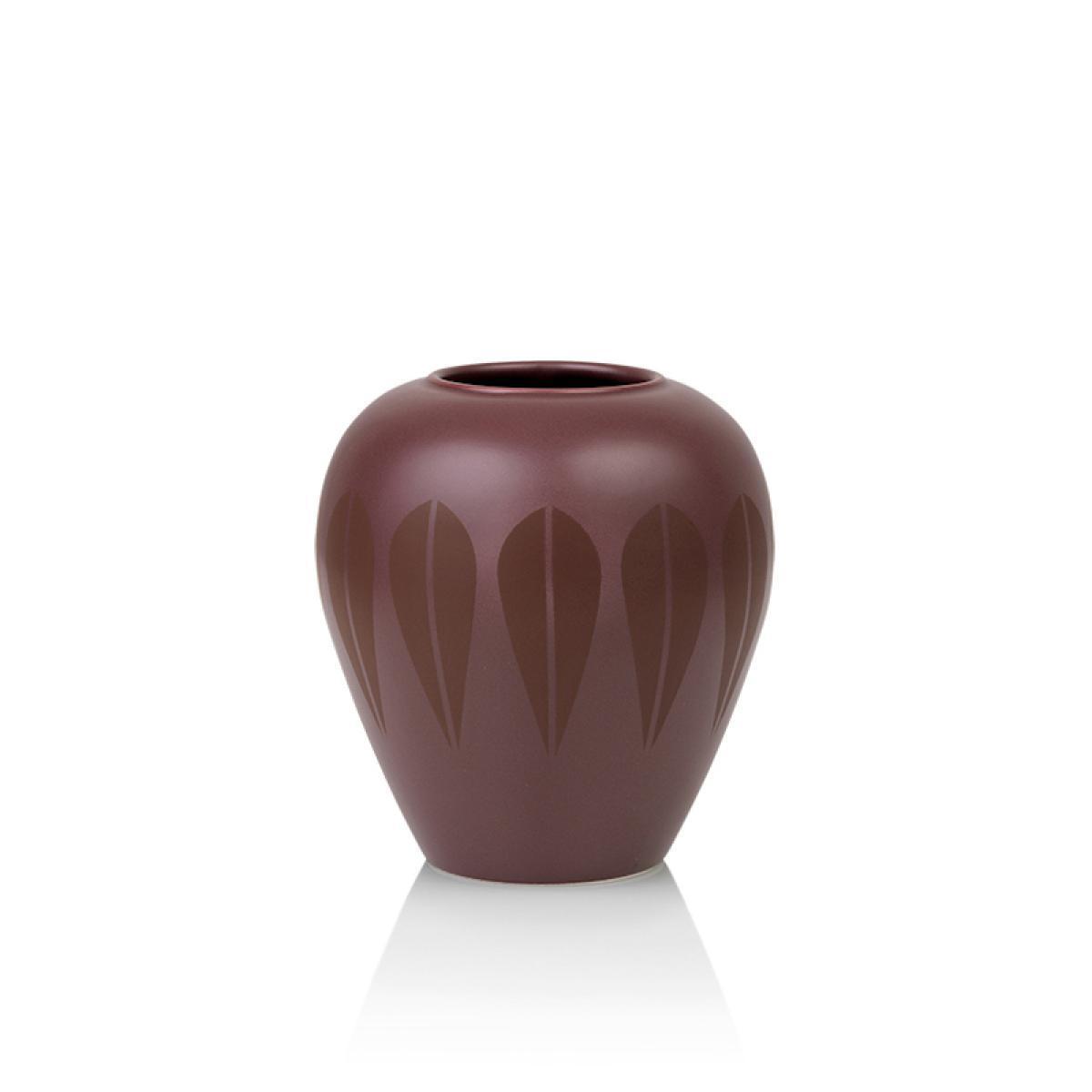 Lucie Kaas Arne Clausen Ceramics Vase mörkröd, 17 cm