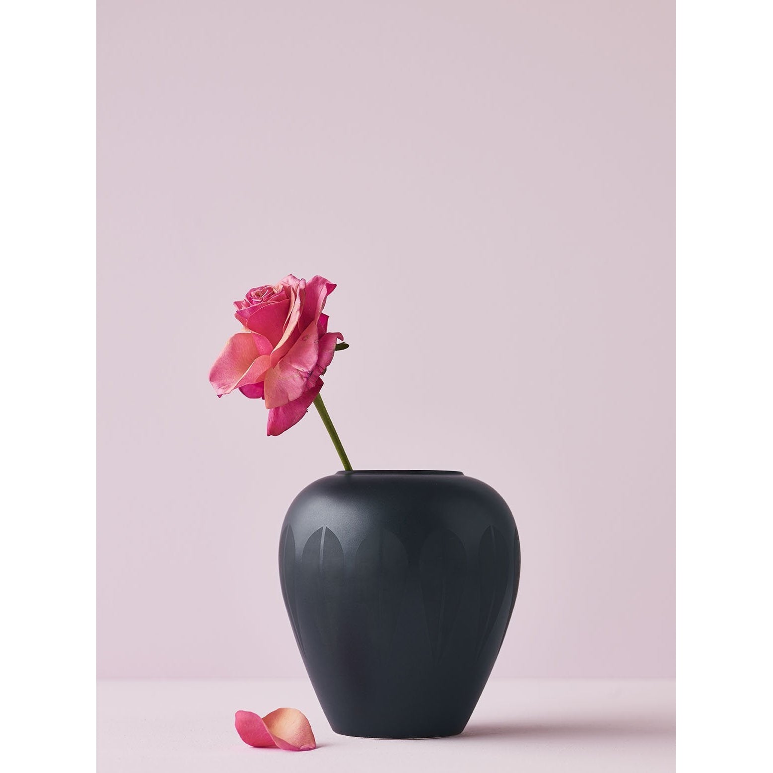 Lucie Kaas Arne Clausen Keramik Vase Sort, 11cm