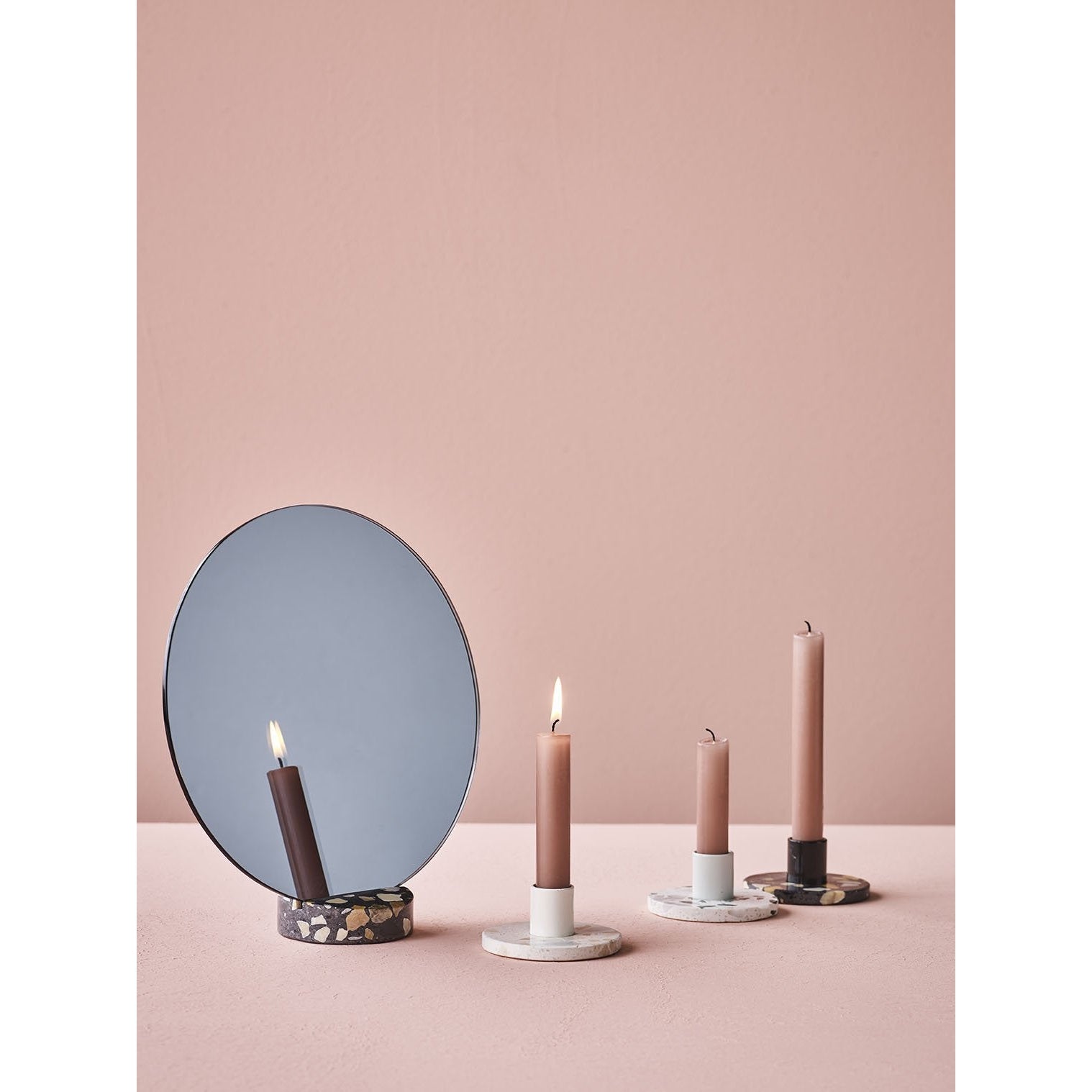 Lucie Kaas Erat spegel rosa, 25 cm