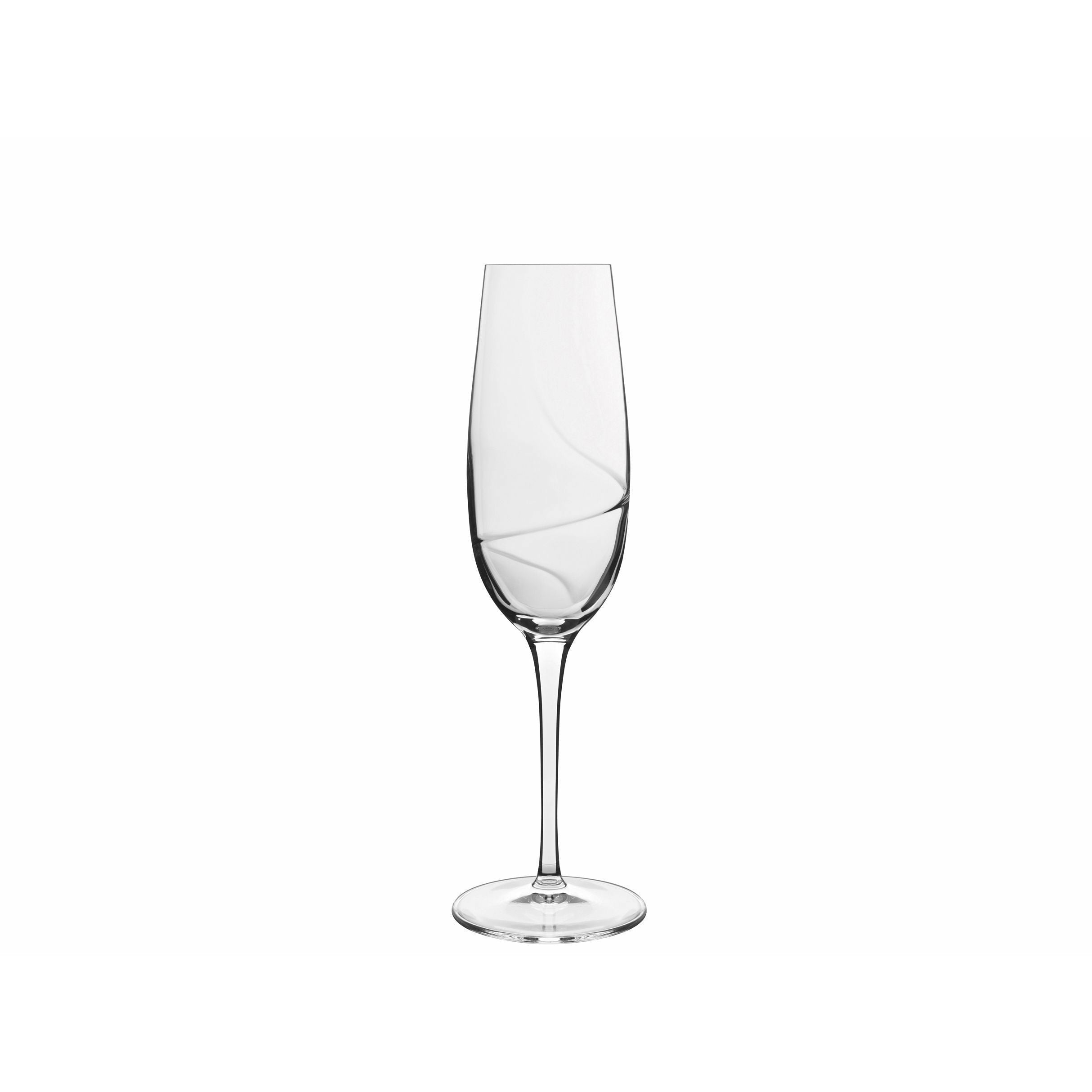 Luigi Bormioli Aero Champagneglas, 6 Stk.