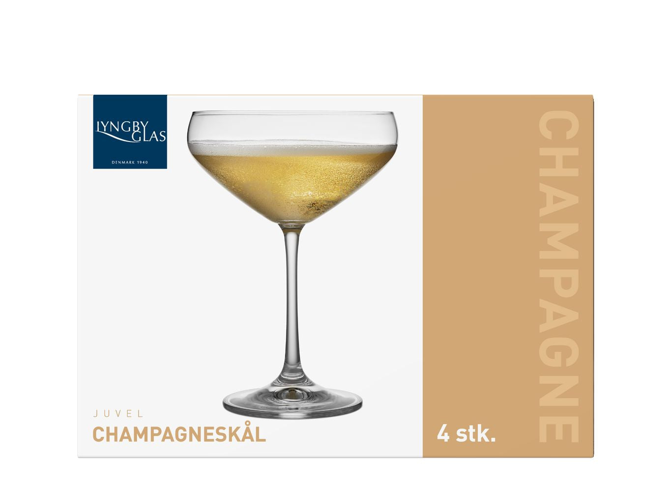 Lyngby Glas Juvel Champagneskål 34 Cl, 4 Stk.