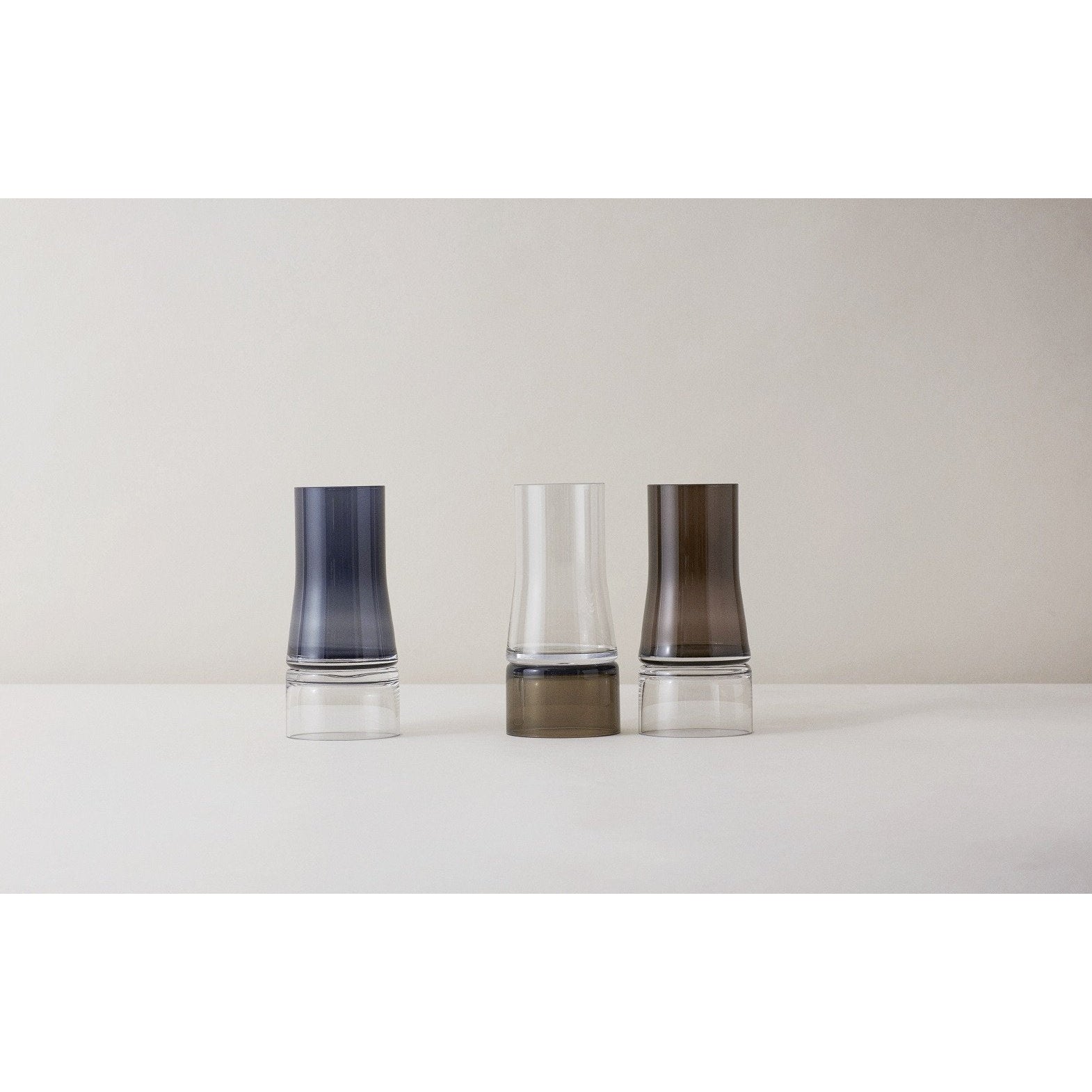 Lyngby Porcelæn Joe Colombo Vase 2-i-1 blått/klart glas, litet