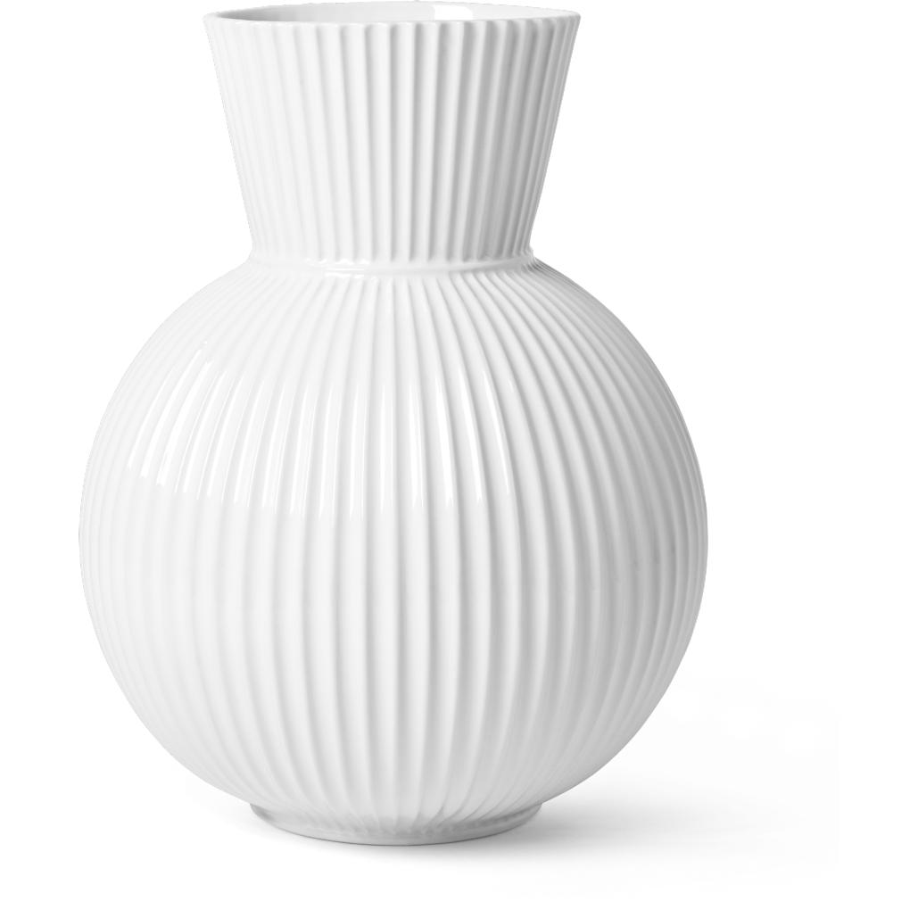 Lyngby Porcelæn Tura Vase, White, H34 CM