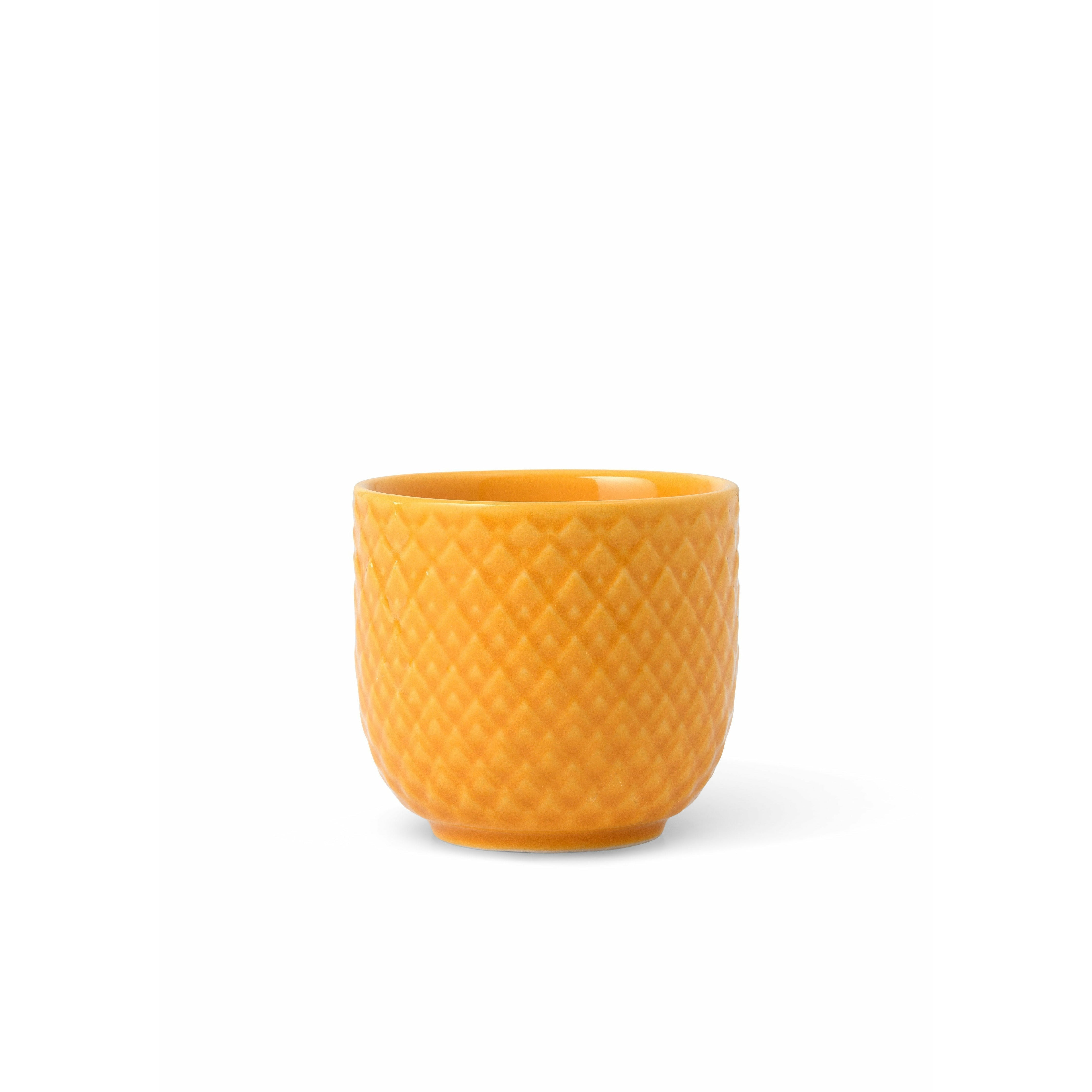 Lyngby Porcelæn Rhombe färg äggbägare porslin Ø5 cm, gult