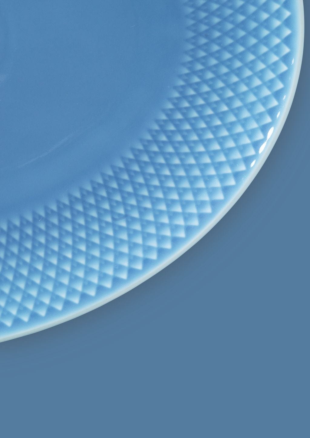 Lyngby Porcelæn Rhombe Color Oval Serving Fad 28,5x21,5, blå
