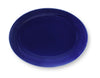 Lyngby Porcelæn Rhombe Color Ovalt Serveringsfad 35x26,5, Mørk Blå