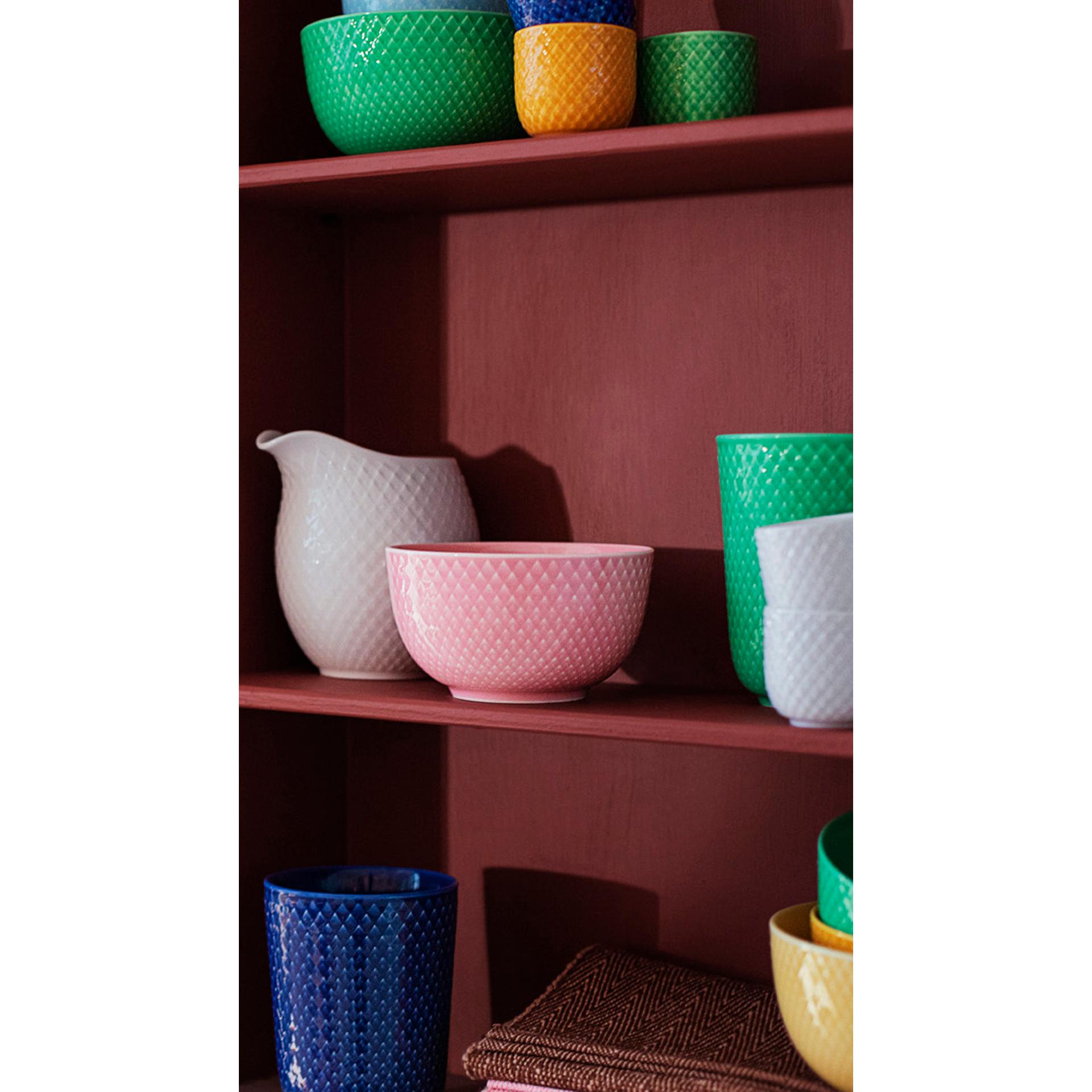 Lyngby Porcelæn Rhombe Color Bowl Porslin Ø11 cm, rosa