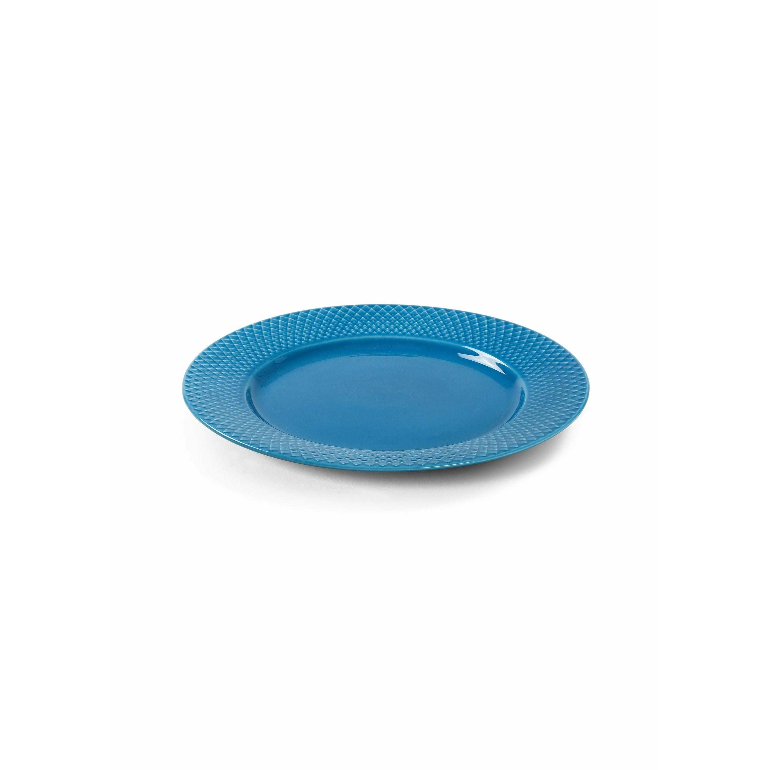 Lyngby Porcelæn Rhombe Color Dinner Plate Ø27 cm, blå