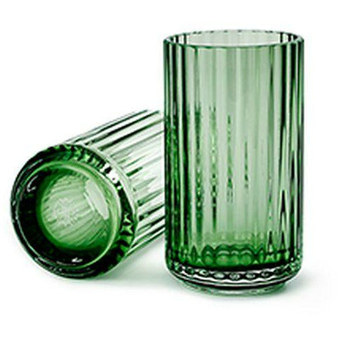 Lyngby Porcelæn Vase munblåst glas H31 cm, Köpenhamns grön