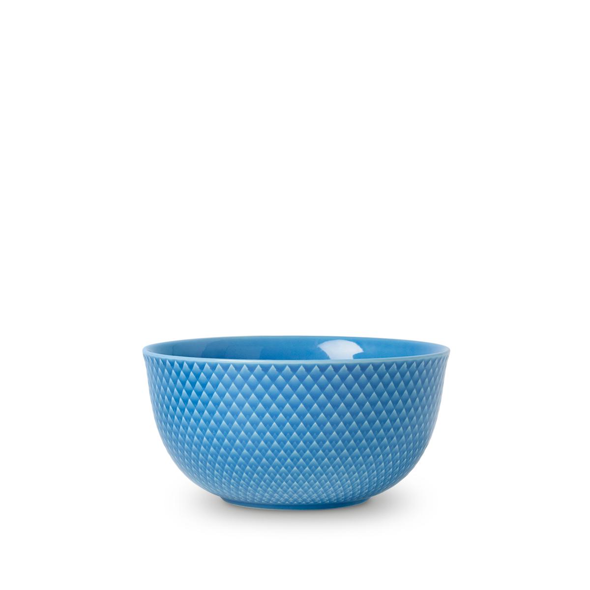 Lyngby Porcelæn Rhombe Serving Bowl Blue, 17,5 cm