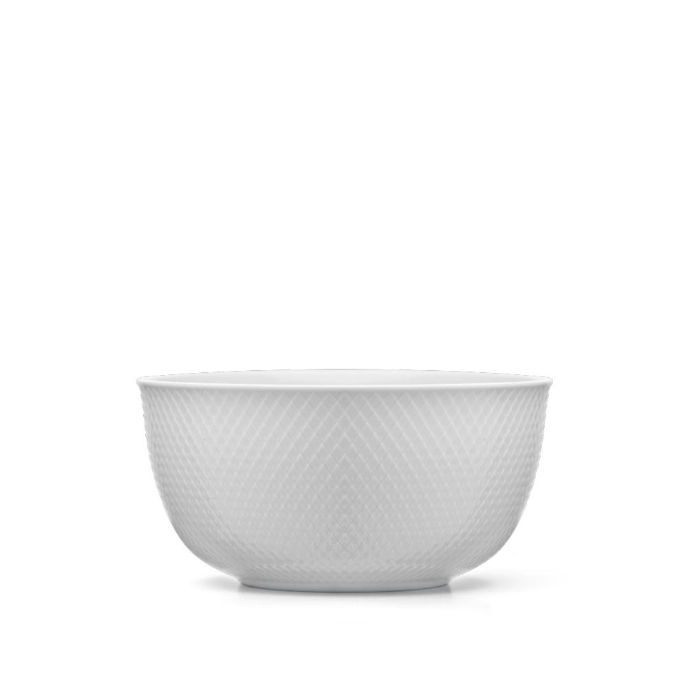 Lyngby Porcelæn Rhombe Serving Bowl 22 cm, vit