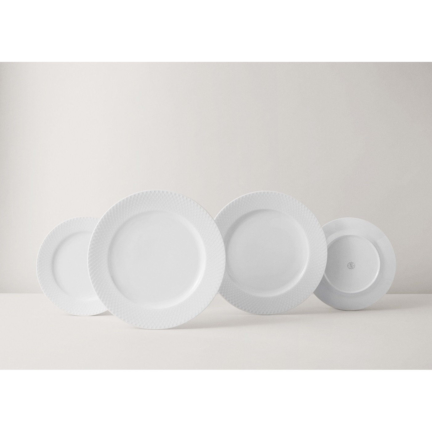 Lyngby Porcelæn Rhombe the Dinner Plate White, 27 cm